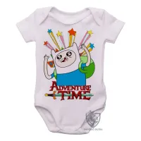 Body Bebê Infantil Finn estrelas Hora da Aventura - Foto 2