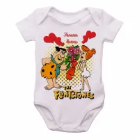 Body Bebê Infantil Flinstones Forever lovers namoro - Foto 2
