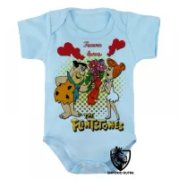 Body Bebê Infantil Flinstones Forever lovers namoro - Foto 3