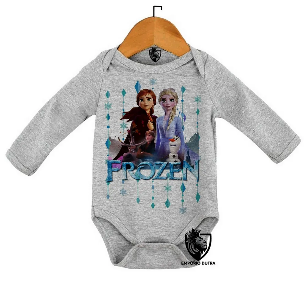 Body Bebê Infantil Frozen II Anna e Elsa