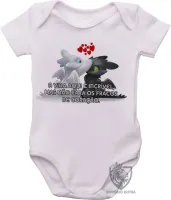 Body Bebê Infantil Dragão fúria da noite luminosa - Foto 2