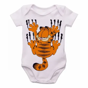 Body Bebê Infantil Garfield arranhar gato cat gatinho - Foto 2