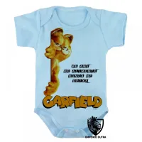 Body Bebê Infantil Garfield me ame gato gordo - Foto 3