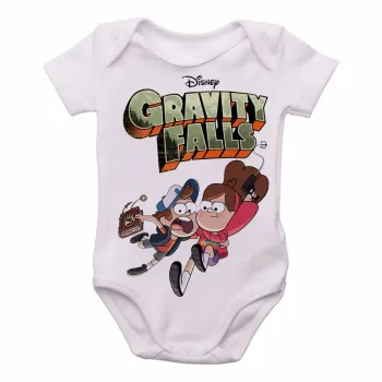 Body Bebê Infantil Gravity Falls arma livro - Foto 2