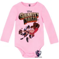 Body Bebê Infantil Gravity Falls arma livro - Foto 4