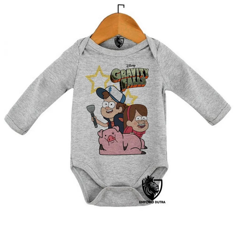 Body Bebê Infantil Gravity Falls estrelas Dipper Mabel