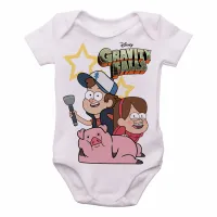 Body Bebê Infantil Gravity Falls estrelas Dipper Mabel - Foto 2