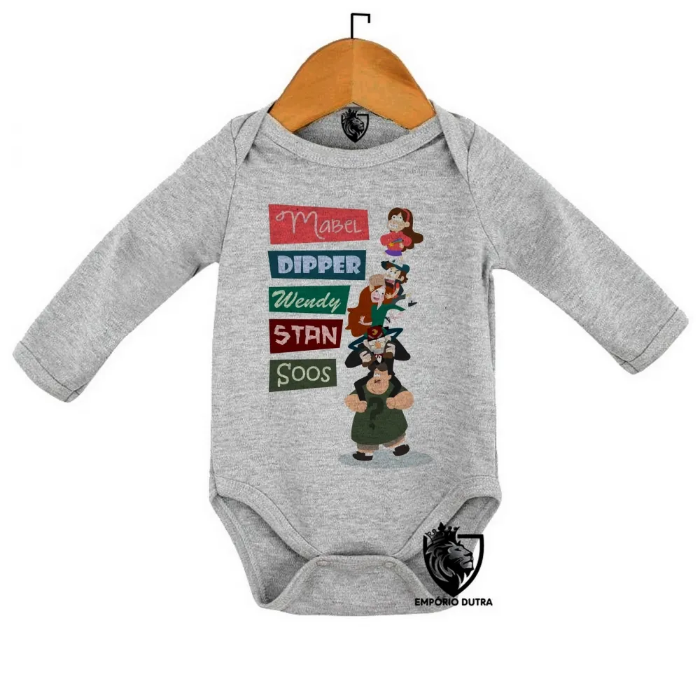 Body Bebê Infantil Gravity Falls nomes pilha Imagem
