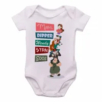 Body Bebê Infantil Gravity Falls nomes pilha - Foto 2