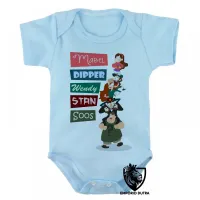 Body Bebê Infantil Gravity Falls nomes pilha - Foto 3