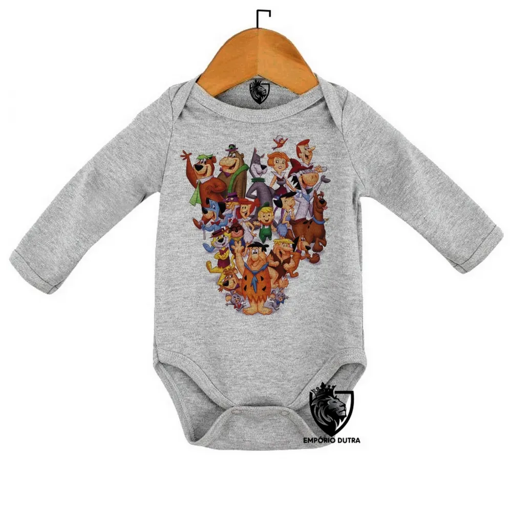 Body Bebê Infantil Hanna Barbera personagens desenho
