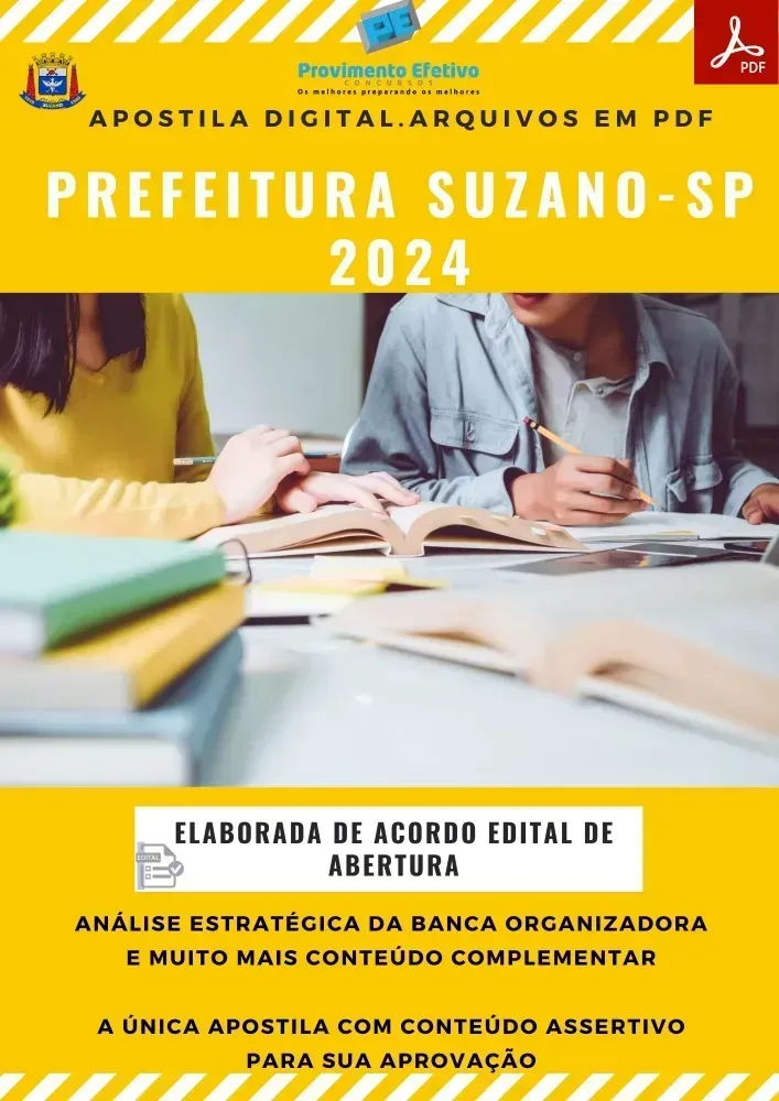 Apostila Prefeitura Suzano SP Médico do Trabalho 2024