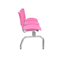 Longarina Ergoplax 3 lugares e Estrutura Cromada com Assento e Encosto em Cores - Foto 3