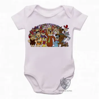Body Bebê Infantil hanna barbera ze colmeia fred barney tom jerry turma - Foto 2
