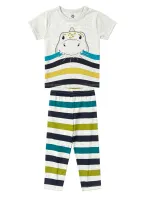 Pijama Dinossauro - Brilha no Escuro - Cinza - Verão