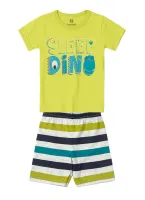 Pijama Dinossauro - Brilha no Escuro - Verde - Verão