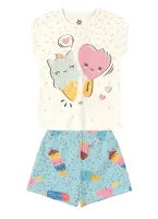 Pijama Sorvetinho - Brilha no Escuro - Branco - Verão