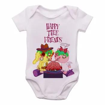 Body Bebê Infantil Happy Tree Friends spaguetti - Foto 2