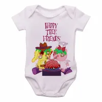 Body Bebê Infantil Happy Tree Friends spaguetti - Foto 2