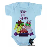 Body Bebê Infantil Happy Tree Friends spaguetti - Foto 3