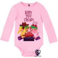 Body Bebê Infantil Happy Tree Friends spaguetti - Foto 4
