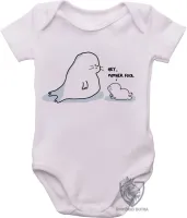 Body Bebê Infantil Hey Mãe Mother Foca Filha - Foto 2