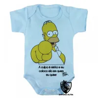 Body Bebê Infantil Homer Simpsons culpa minha coloco ela em quem eu quiser - Foto 3