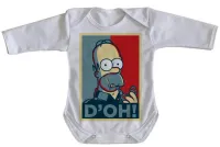 Body Bebê Infantil Homer Simpsons D'oh Rosquinha - Foto 3