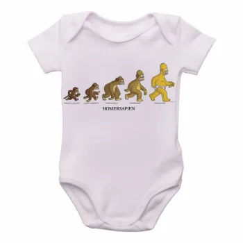 Body Bebê Infantil Homer simpsons Sapien evolução - Foto 2