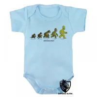 Body Bebê Infantil Homer simpsons Sapien evolução - Foto 3