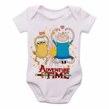 Body Bebê Infantil Hora da Aventura corações jake e finn - Foto 2