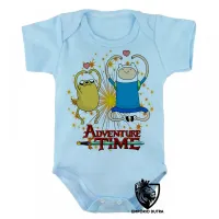 Body Bebê Infantil Hora da Aventura corações jake e finn - Foto 3