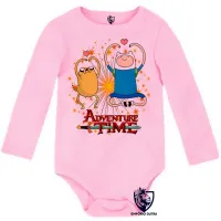 Body Bebê Infantil Hora da Aventura corações jake e finn - Foto 4