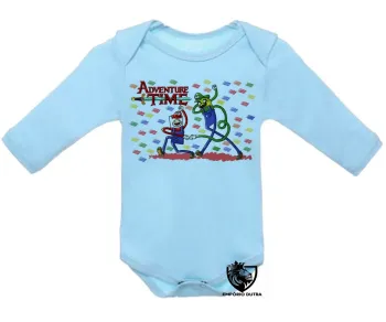 Body Bebê Infantil Jake Finn Mario Luigi - Foto 2