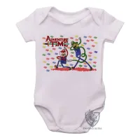 Body Bebê Infantil Jake Finn Mario Luigi - Foto 4