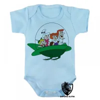 Body Bebê Infantil Jetsons nave desenho antigo - Foto 3