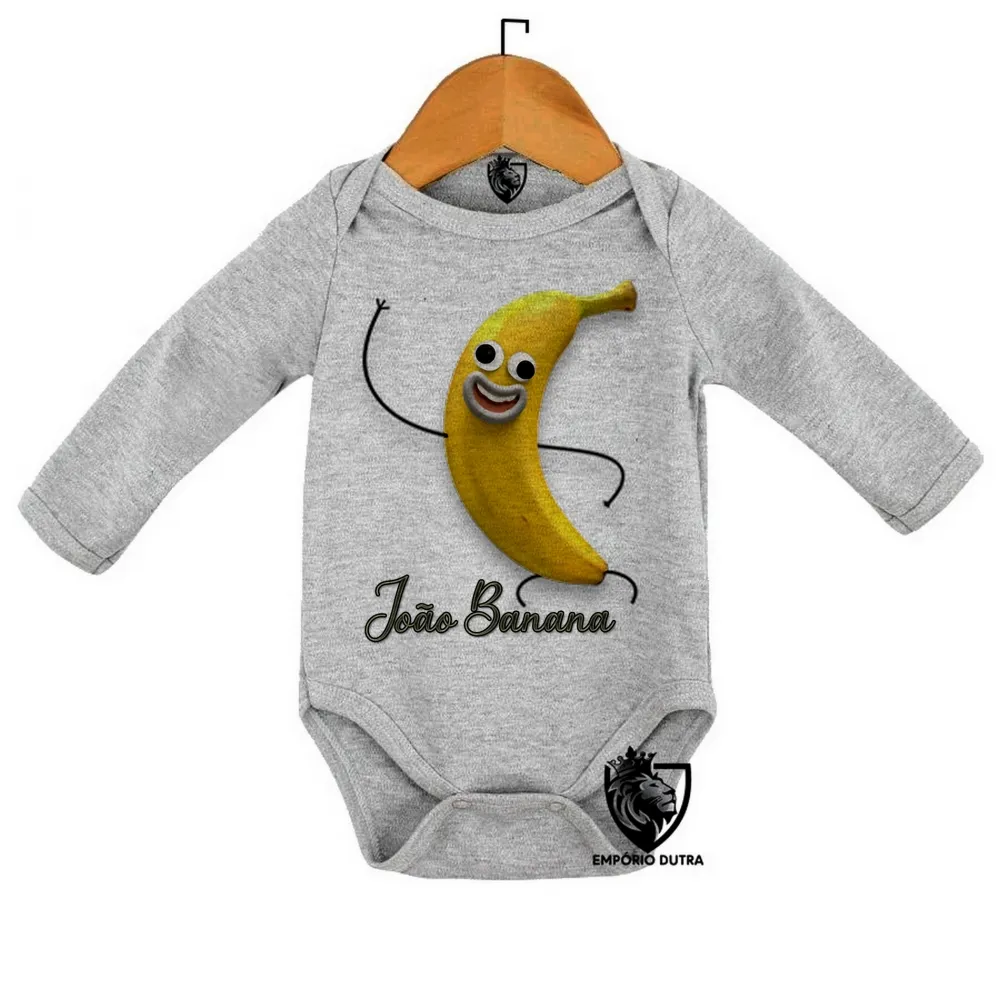 Body Bebê Infantil João Banana desenho fruta