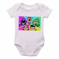 Body Bebê Infantil Jovens titãs em ação personagens - Foto 2