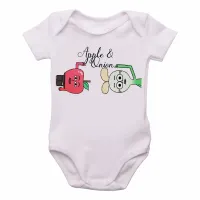 Body Bebê Infantil Maçã e Cebola desenho animado - Foto 2