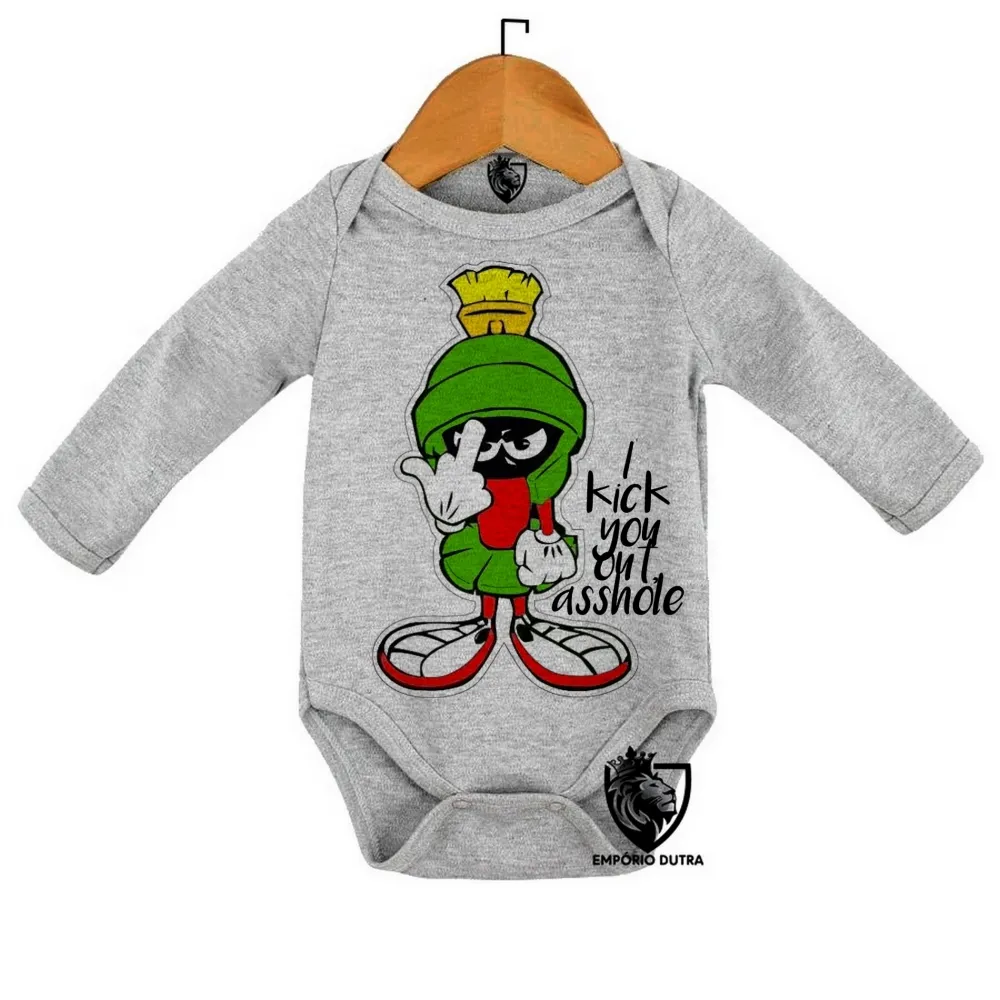 Body Bebê Infantil Marvin marciano pernalonga nasa Imagem