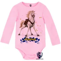 Body Bebê Infantil Maximus corações rapunzel cavalo - Foto 4