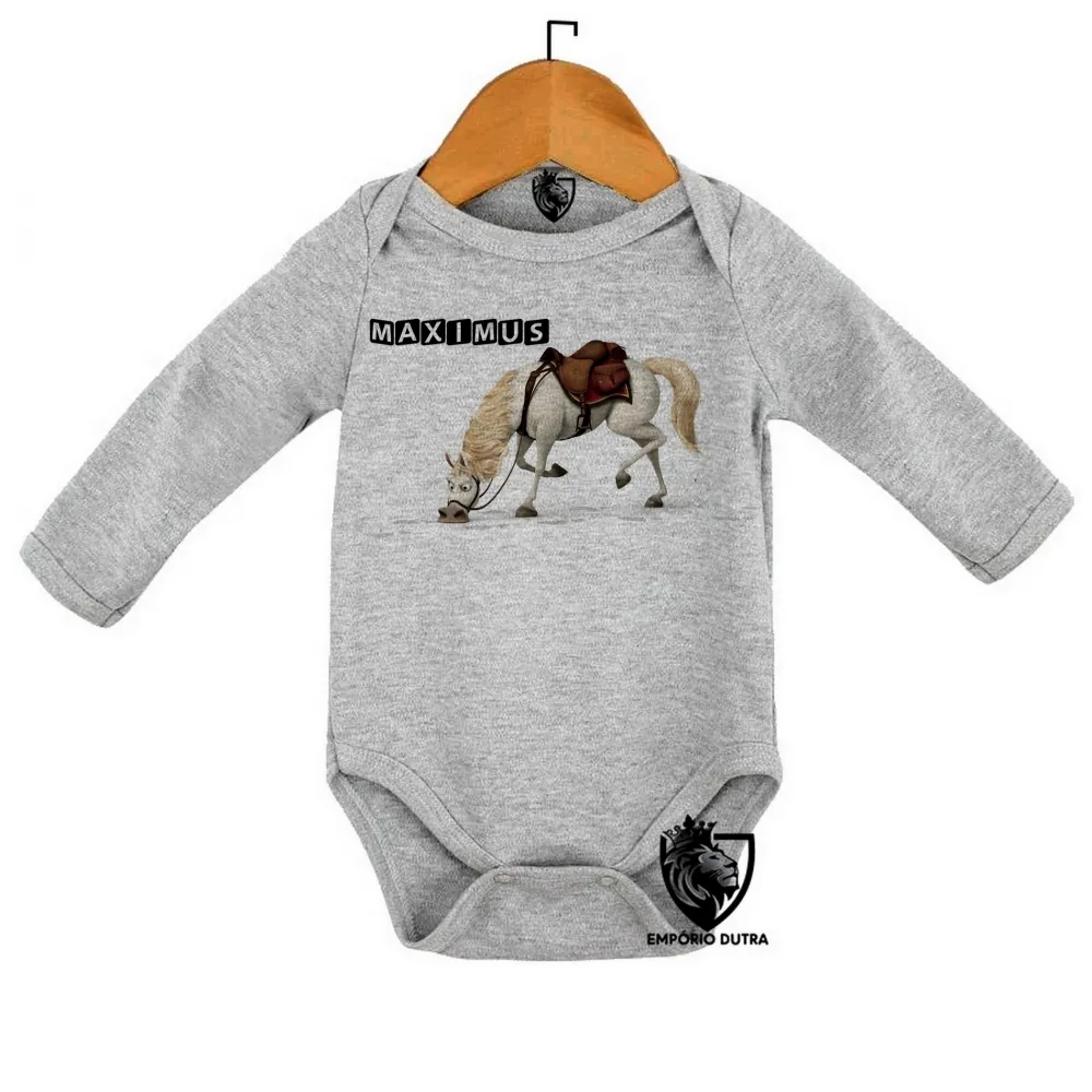 Body Bebê Infantil Maximus cavalo rapunzel