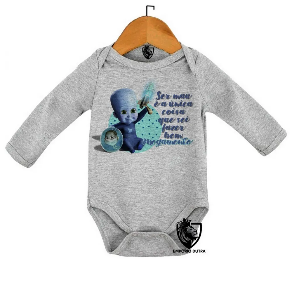 Body Bebê Infantil Megamente ser mau bebe heroi Imagem
