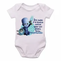 Body Bebê Infantil Megamente ser mau bebe heroi - Foto 2