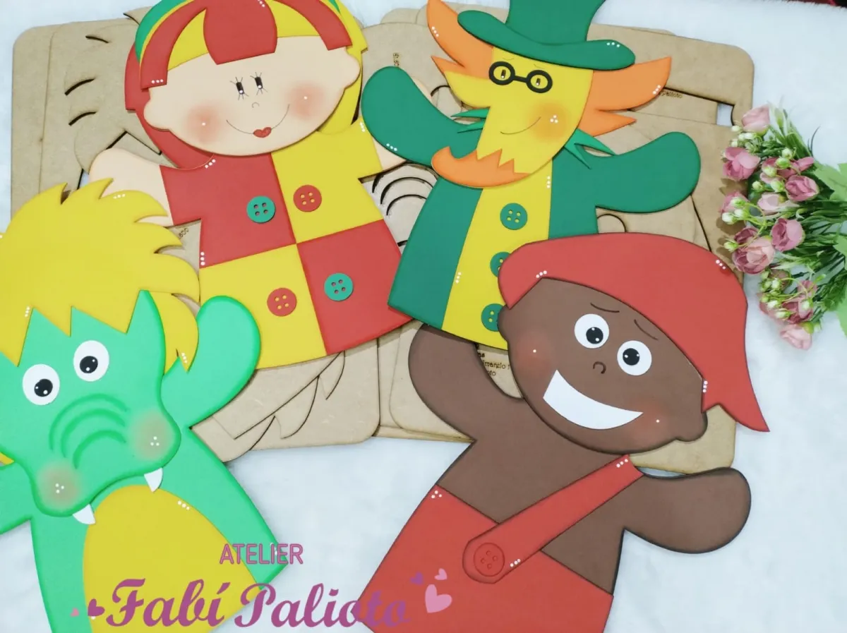 G1.600 Gabarito de Moldes  em MDF  Luvas Sitio do Pica Pau Amarelo 1 Imagem