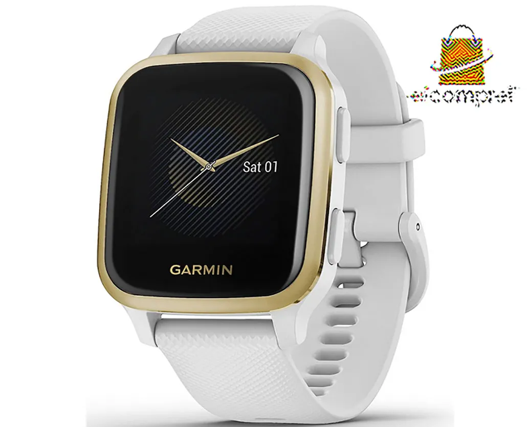 Smartwatch Garmin Venu Sq Music Edition 1.3 White + Gold Eua + Frete Grátis + Garantia 