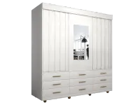 Guarda-Roupa Ubatuba  3 portas Ripadas e 9 Gavetas 2 metros