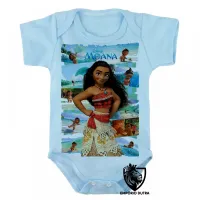 Body Bebê Infantil Moana fases princesa - Foto 3