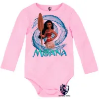 Body Bebê Infantil Moana princesa disney mar aventuras - Foto 4