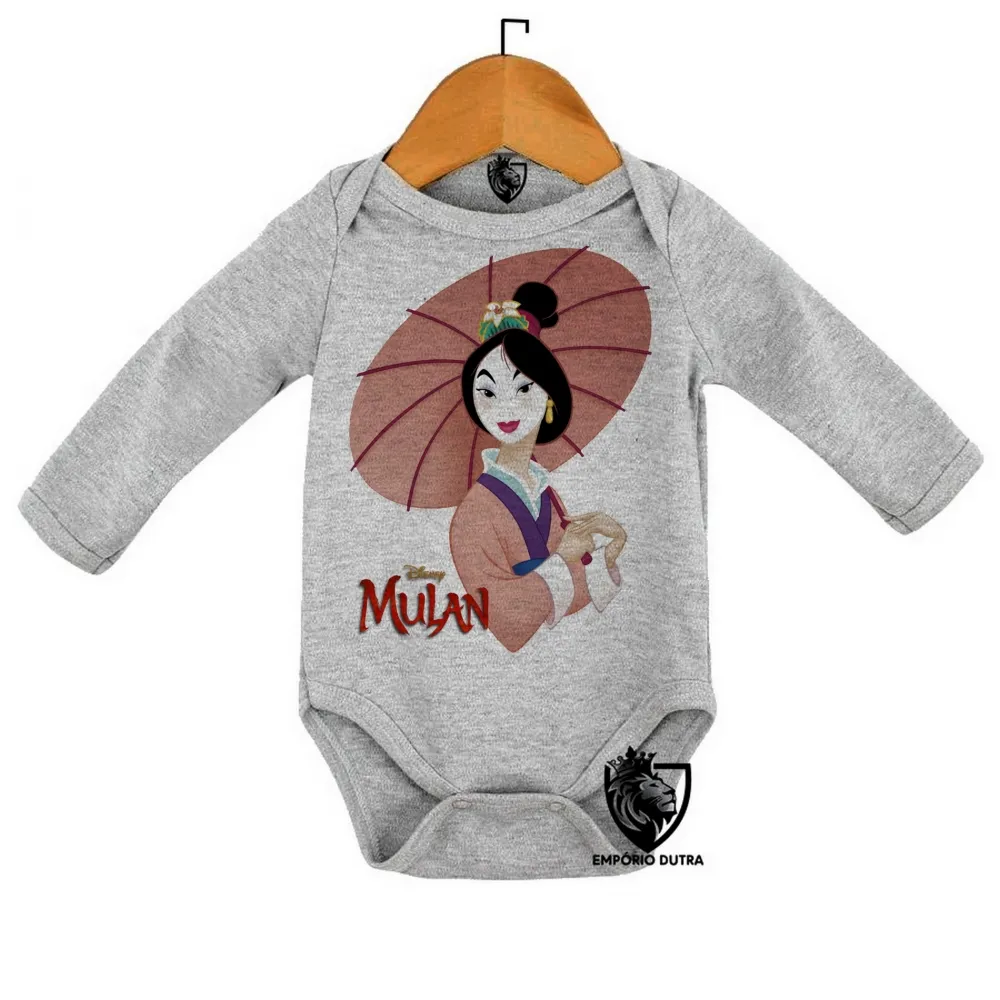 Body Bebê Infantil Mulan princesa Japonesa